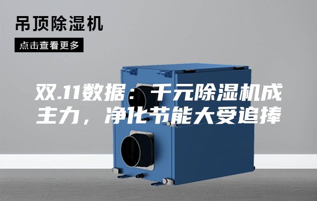 雙.11數據：千元除濕機成主力，凈化節能大受追捧