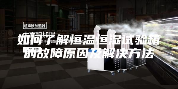 如何了解恒溫恒濕試驗(yàn)箱的故障原因及解決方法