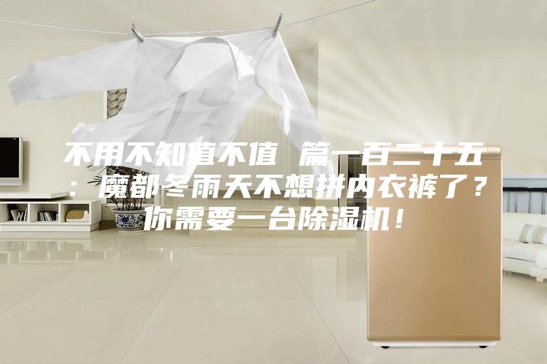 不用不知值不值 篇一百二十五：魔都冬雨天不想拼內(nèi)衣褲了？你需要一臺(tái)除濕機(jī)！